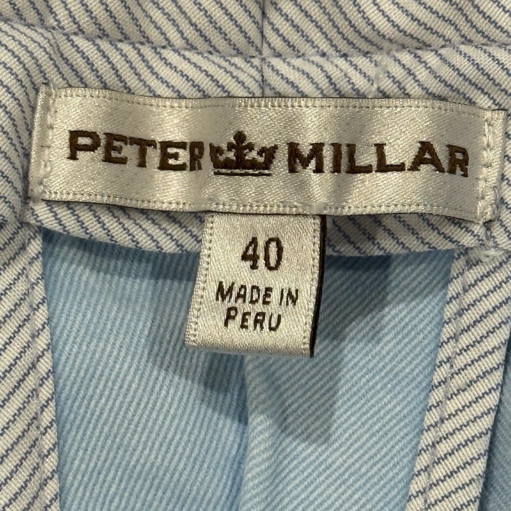 Peter Millar Shorts Mens 40 Beige Golf Outdoor Khaki Blue X2 Lot Flat Front - Picture 8 of 10